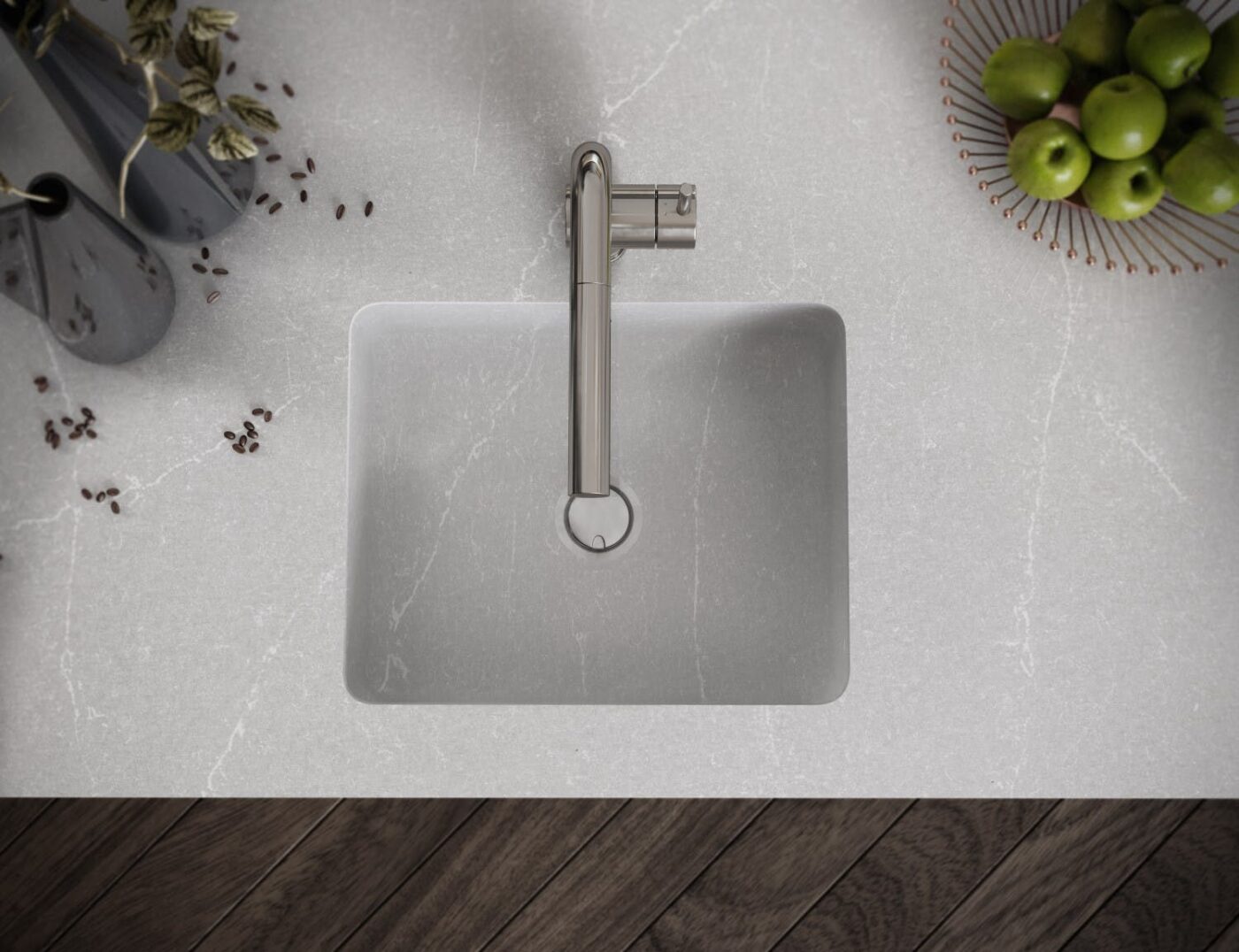 Image of Silestone Integrity Q Desert Silver in Kitchen Sinks - Cosentino