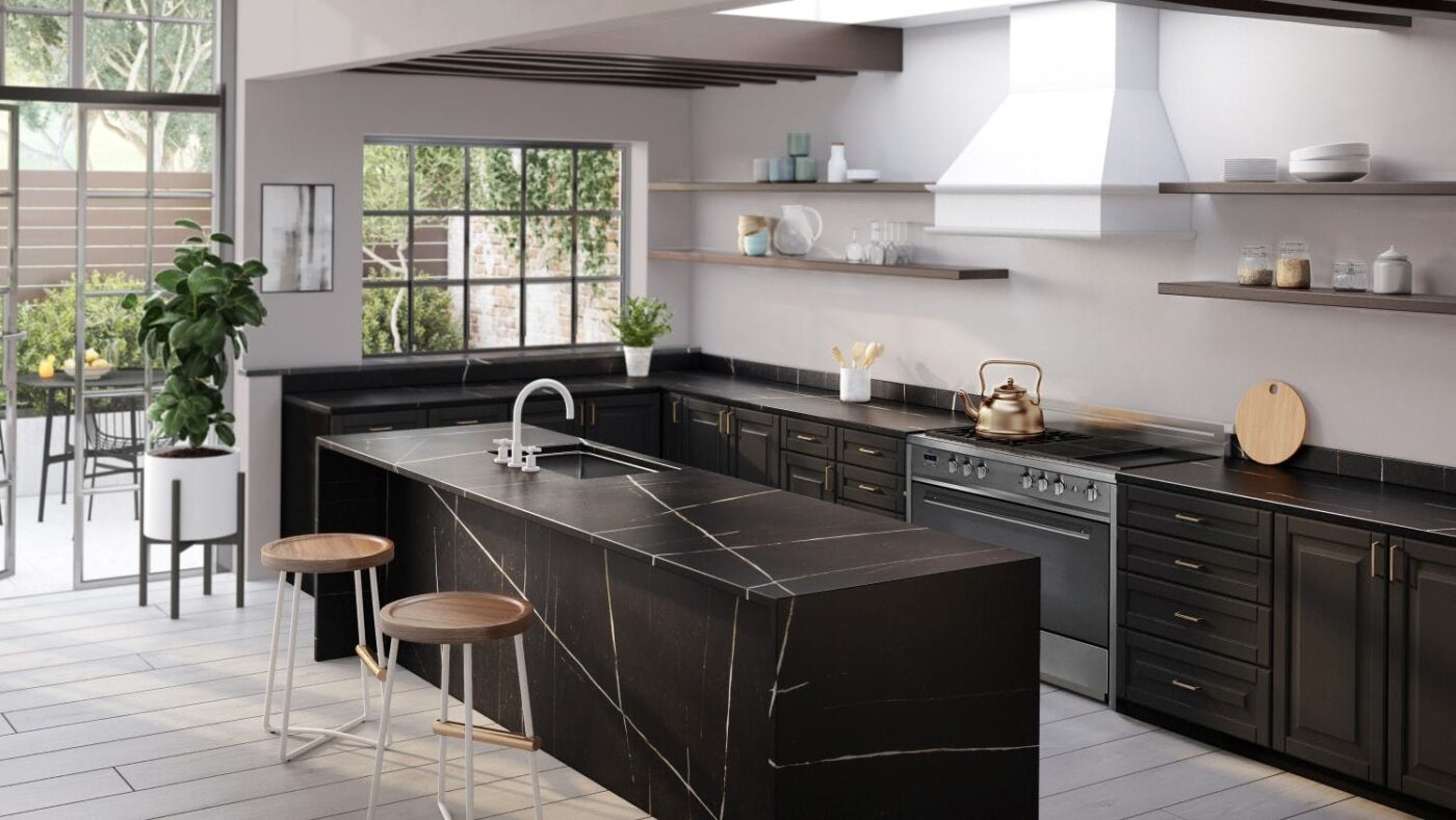 Image of Silestone Eternal Noir Kitchen blog 3 in L-shaped kitchens, functionality and design in any space - Cosentino