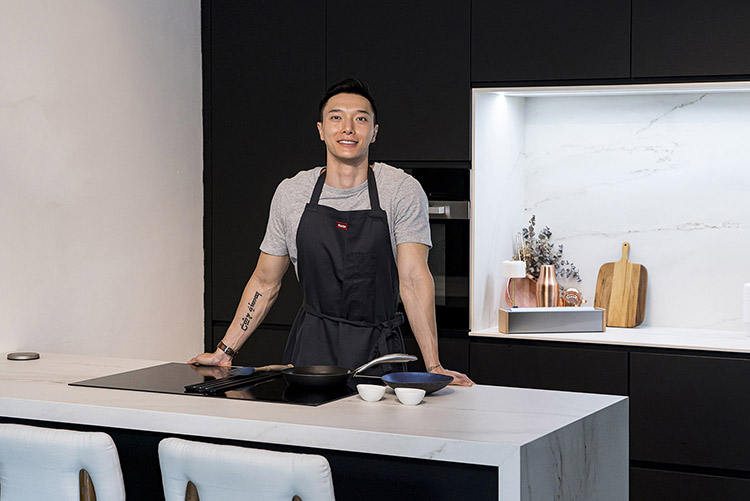 Image of IGS8079 sm in Dekton® Rem taking centre stage in Chef Lennard Yeong's Home Kitchen Studio - Cosentino