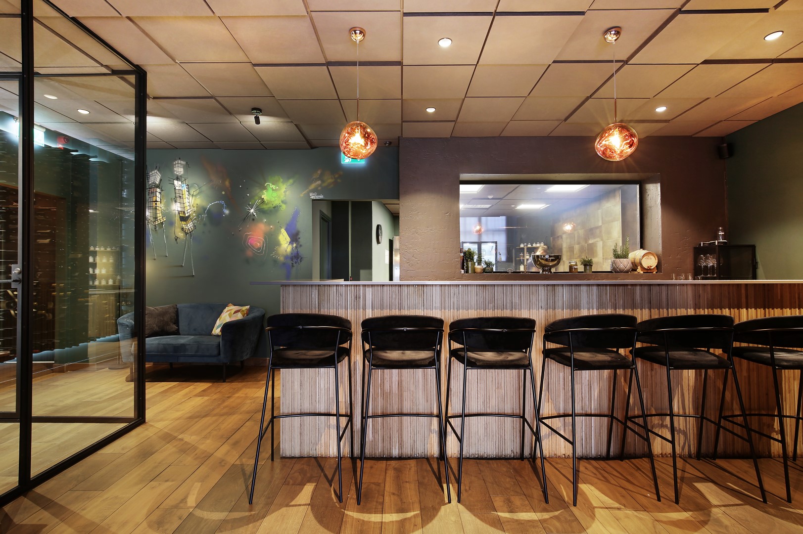 Image of @etoilerestaurang and guest bar in Dekton Vera 1 in Michelin-starred restaurant Etoile in Stockholm relies on Dekton design - Cosentino