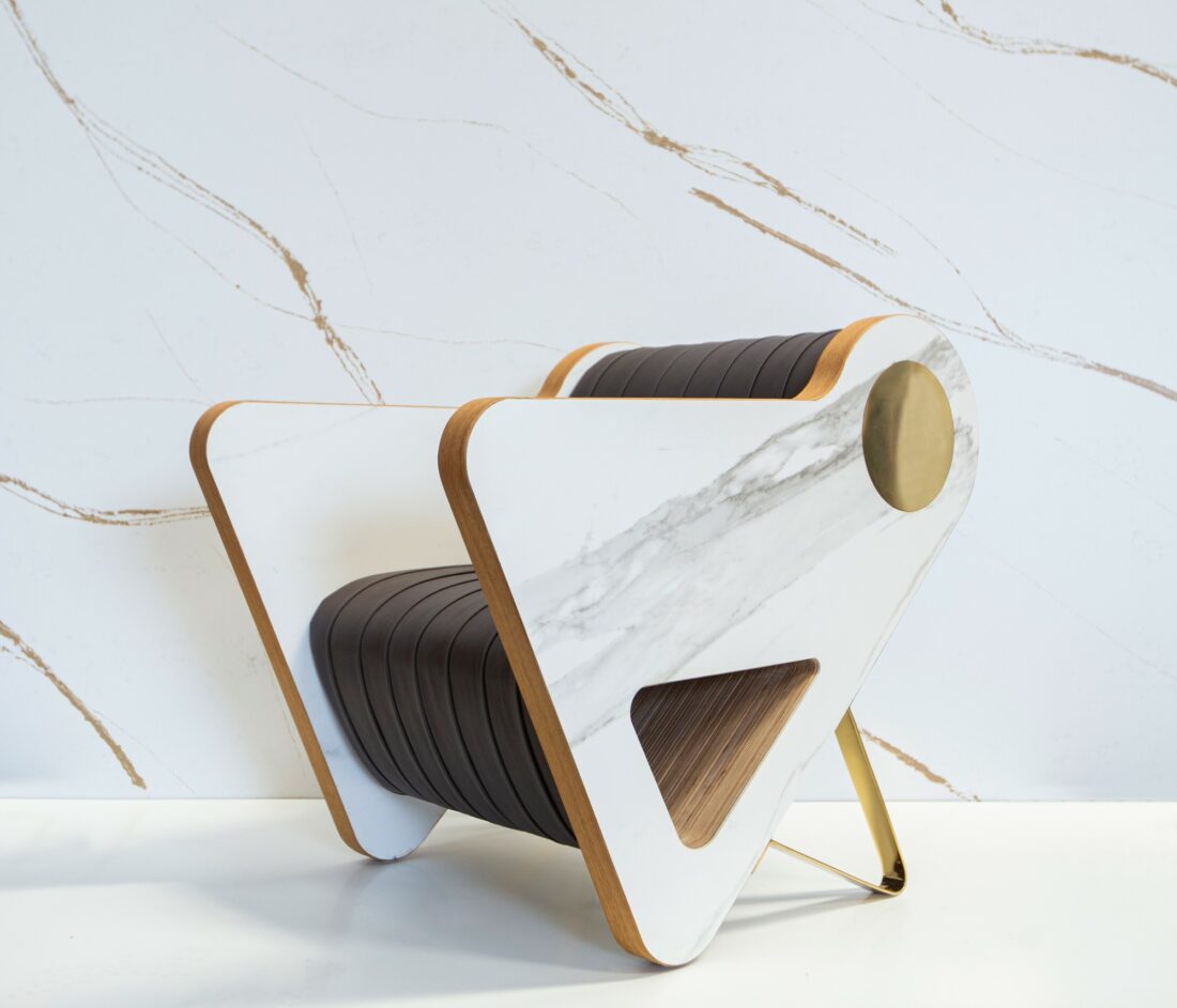 A sculptural chair inspired by Michelangelo’s David
