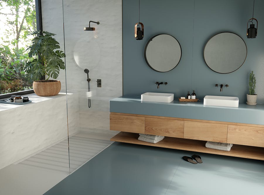 Image of Silestone Sunlit Days Cala Blue Bathroom web in Sunlit Days by Silestone® is here - Cosentino
