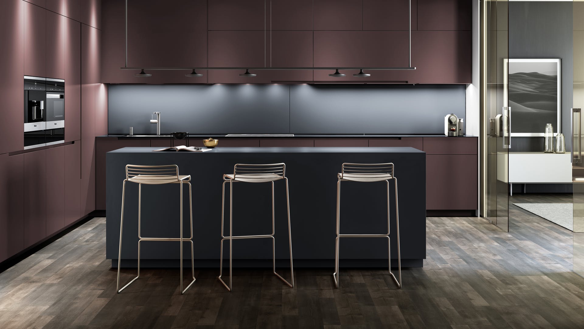 Image of dekton baltic kitchen in Blue Kitchen Countertops - Cosentino