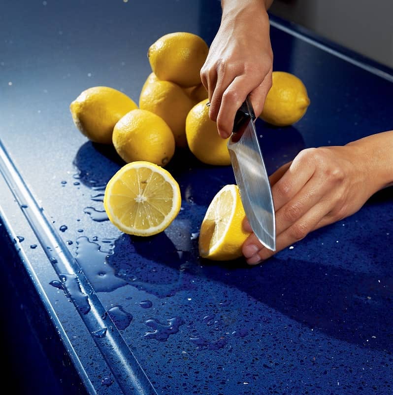 Image of encimera cocina azul resistente in Blue Kitchen Countertops - Cosentino