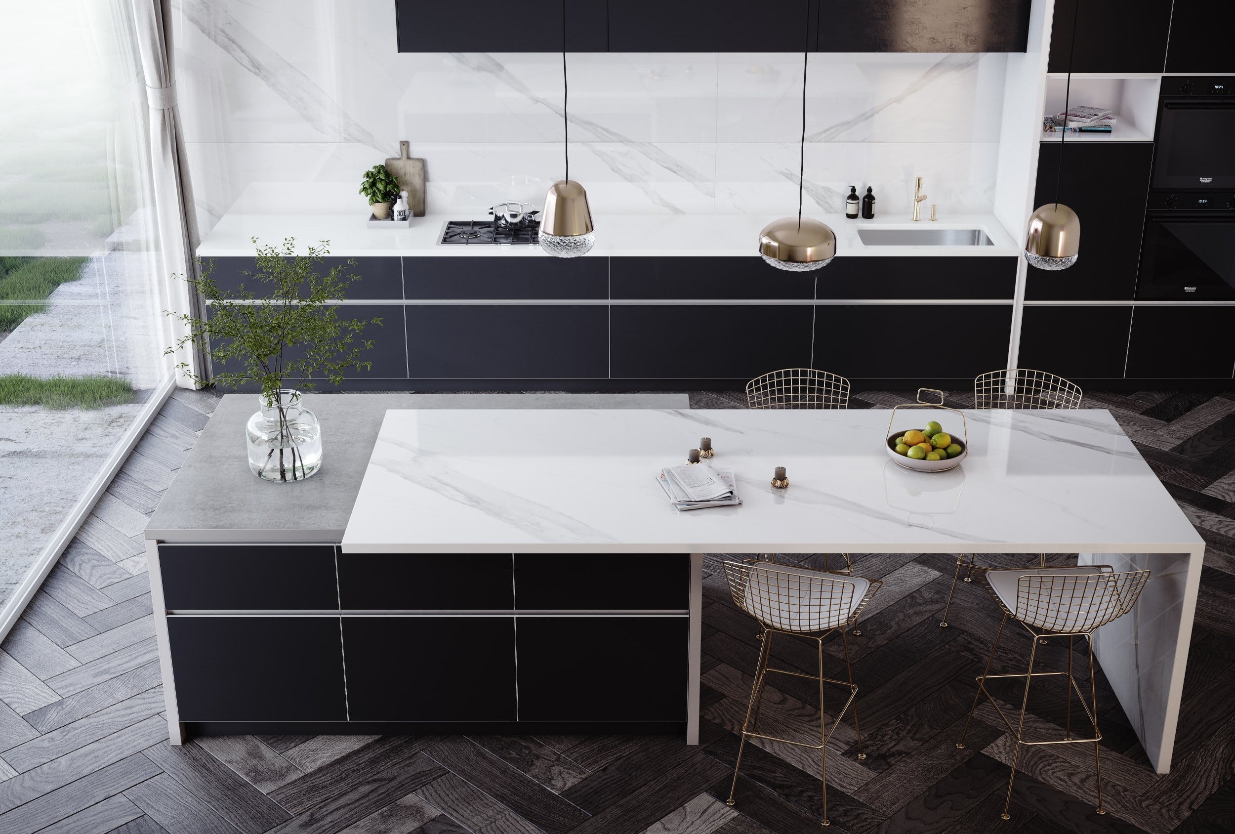 Image of Dekton Kitchen Olimpo Xgloss baja 2 in Dekton® unveils Stonika - Cosentino