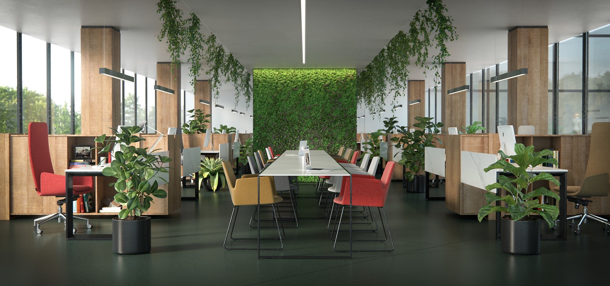 Image of Dekton Office Feroe baja 1 in Dekton® launches shades of dark blue and green, affording elegance to any space - Cosentino