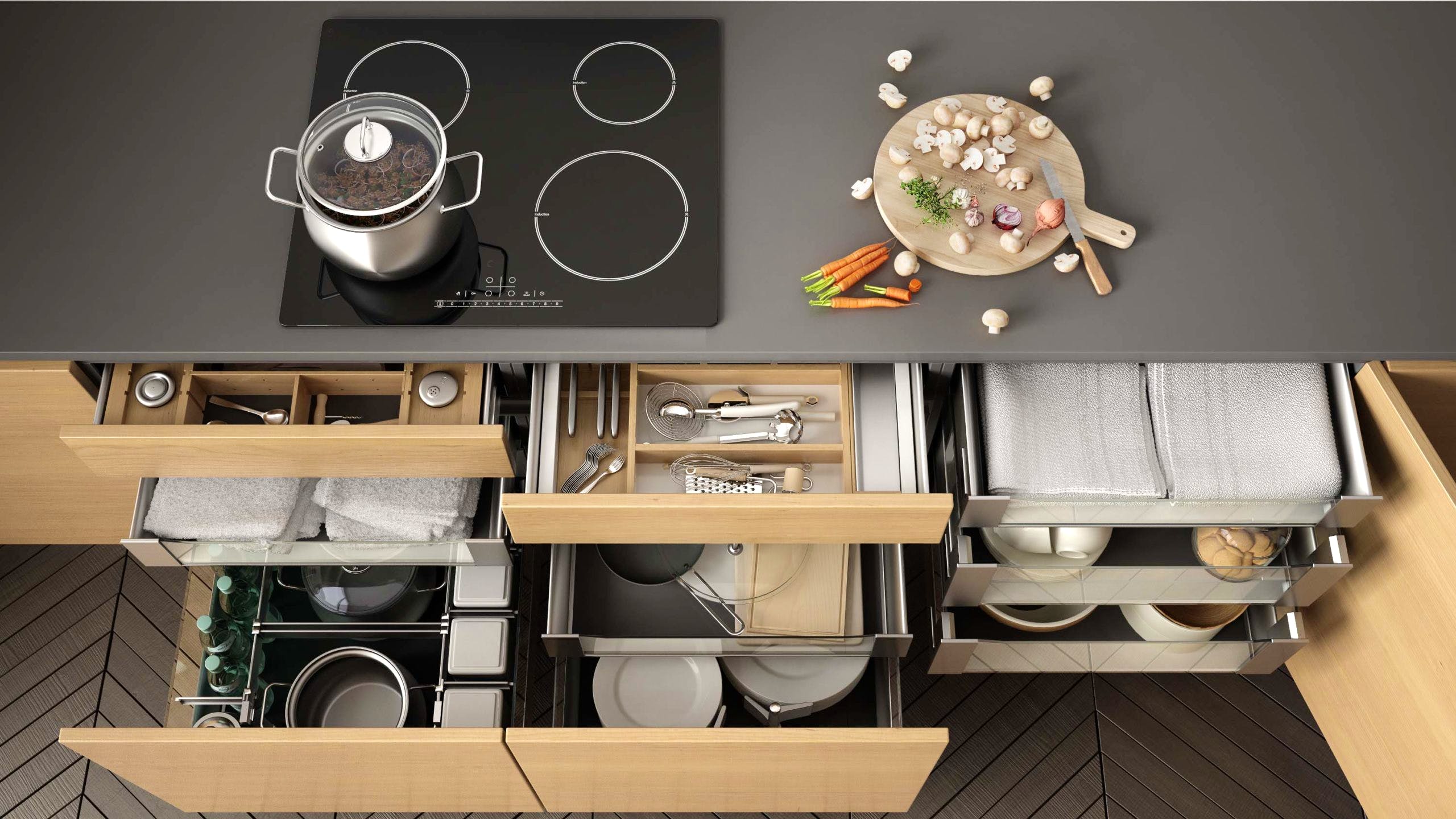 Image of Orden en la cocina scaled 2 in Steps to organize your kitchen and optimize your space - Cosentino