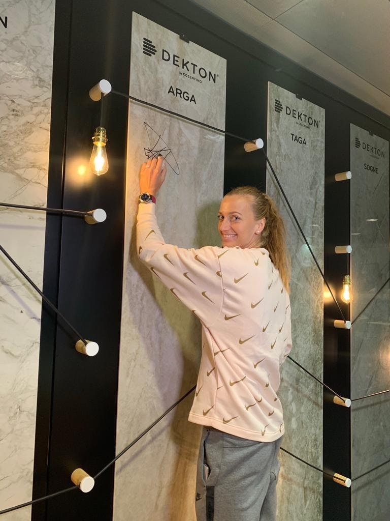 Image 22 of Petra Kvitová en Salon Cosentino en MMO 2019 2 1 in Dekton® stars at the Mutua Madrid Open - Cosentino