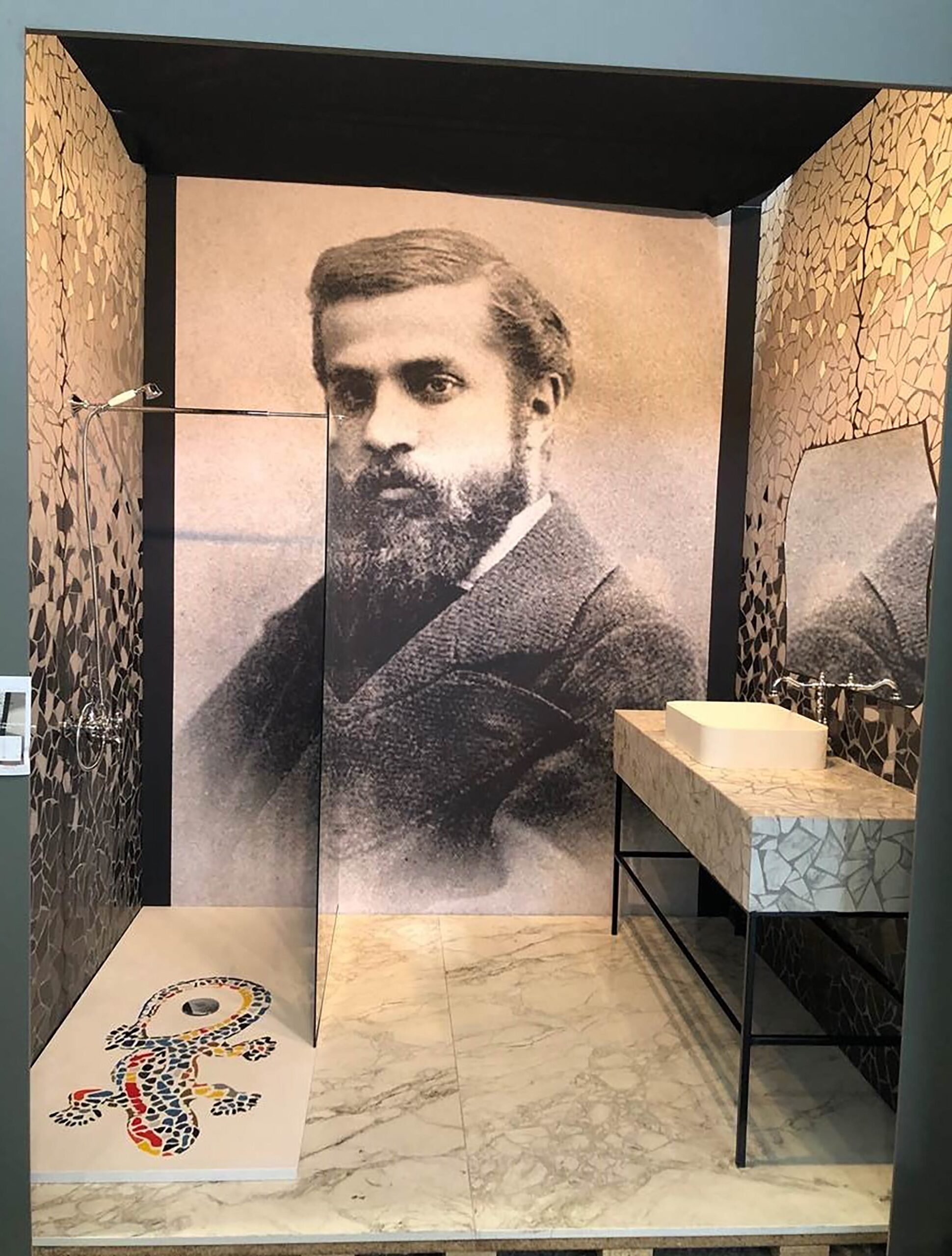 Image of Stand Cosentino Cersaie 2019 1 1 1 scaled in The Cosentino Group debuts at Cersaie 2019 as part of the "Famous Bathrooms" exhibition - Cosentino