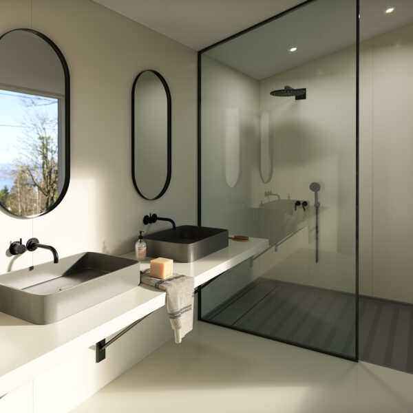 Image of Silestone Sunlit Days Faro White bathroom web in Silestone® Sunlit Days Collection Wins Multiple Awards - Cosentino