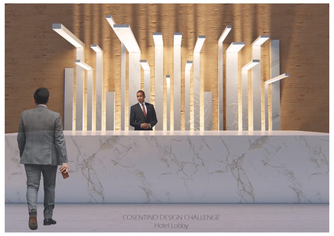 Image of Hotel lobby in Cosentino Design Challenge 15 announces its winners - Cosentino