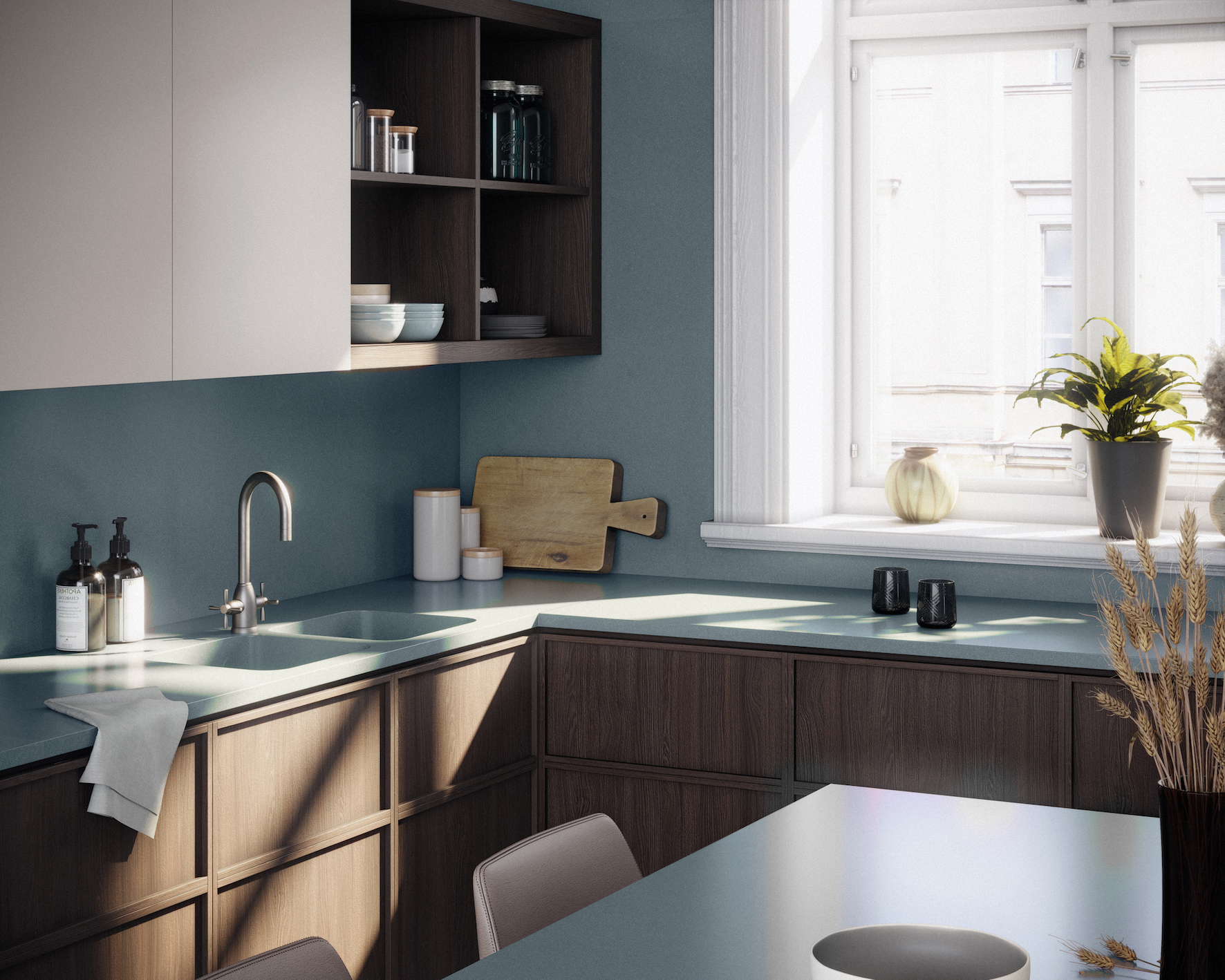 Image 15 of Silestone Sunlit Days Cala Blue Kitchen Lifestyle in {{Changing the world from the kitchen: 10 simple steps to save water in your kitchen}} - Cosentino