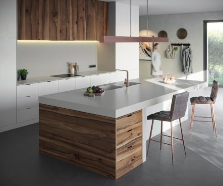 Image 24 of Silestone Kitchen Cincel Grey web in Industrial style in interior design - Cosentino